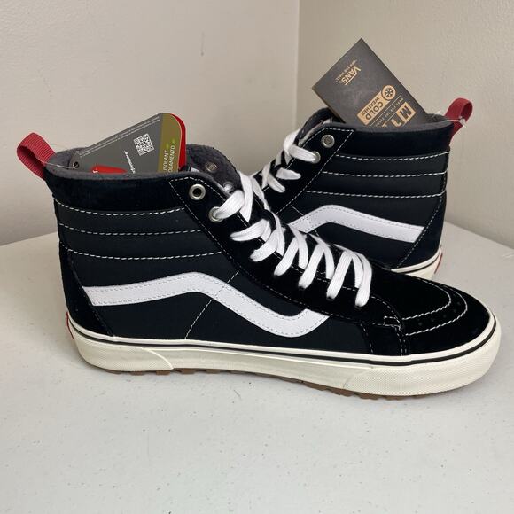 Vans MTE Men’s Size 10.5 Shoes Sk8 Hi Black White Boots New with Tags Cold Lined - Picture 9 of 10